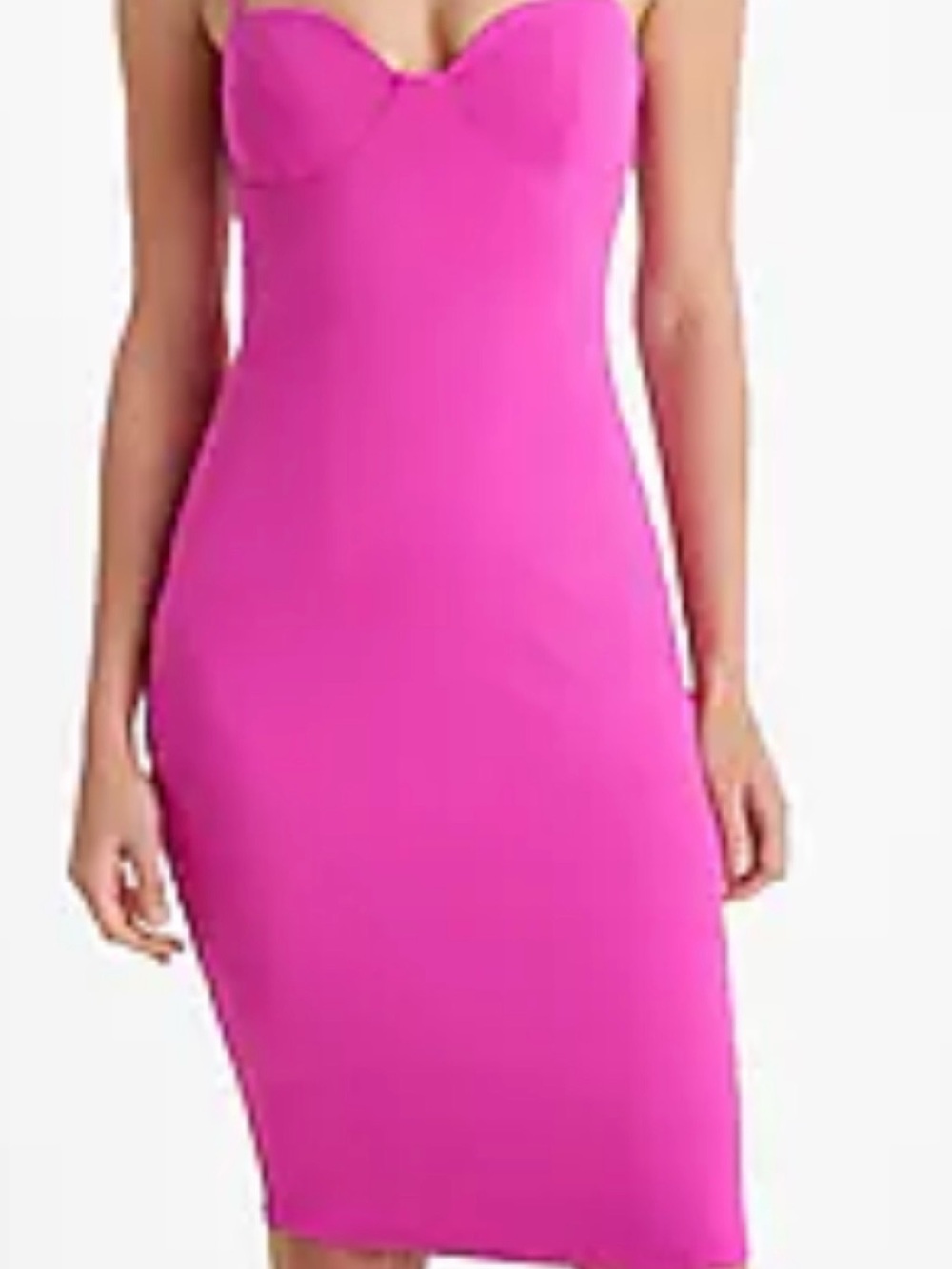 Express NWT Bodycon Fitted Pink Midi Dress